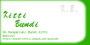 kitti bundi business card